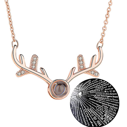 I love You Projection Necklace 100 Languages