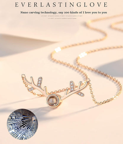 I love You Projection Necklace 100 Languages