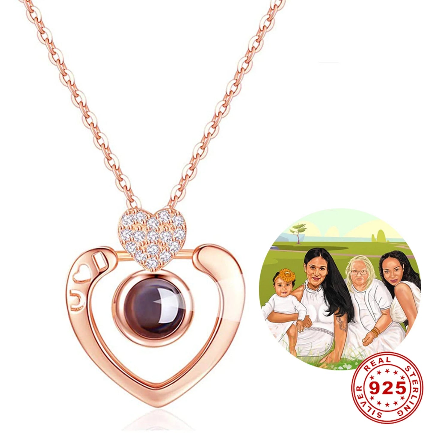 I love You Projection Necklace 100 Languages