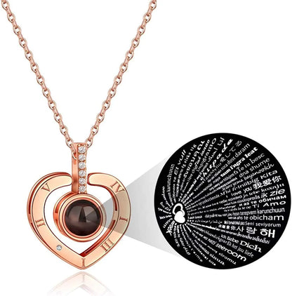 I love You heart Necklace 100 Languages